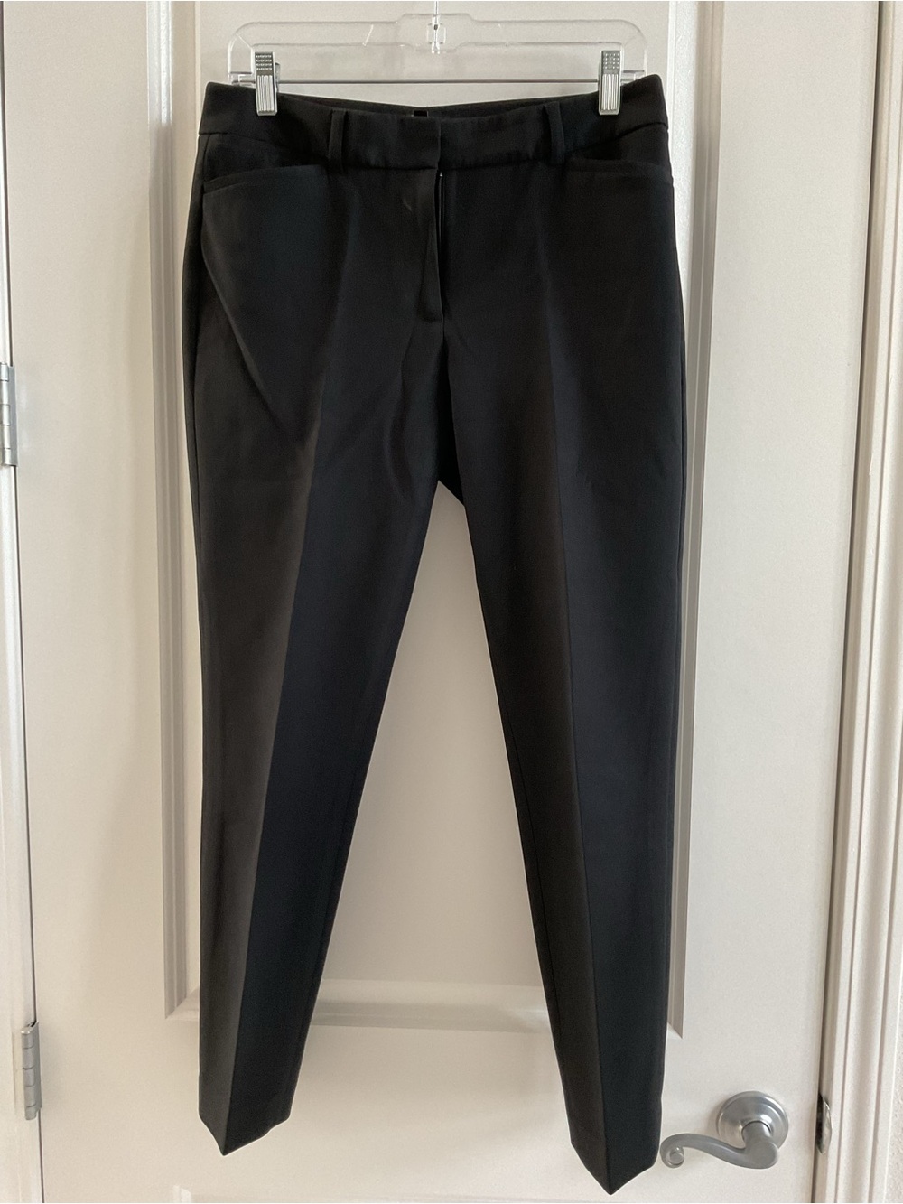 Women’s Black Slim Ankle Dress Pants - Classic Straight Fit